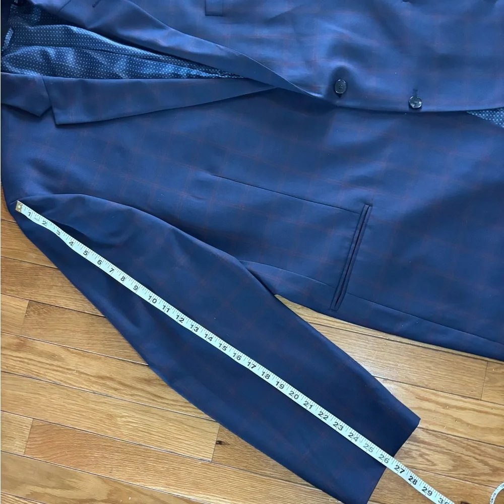 Shaquille O’Neal Men’s ‎ Blue Plaid Blazer size XLG 52L
